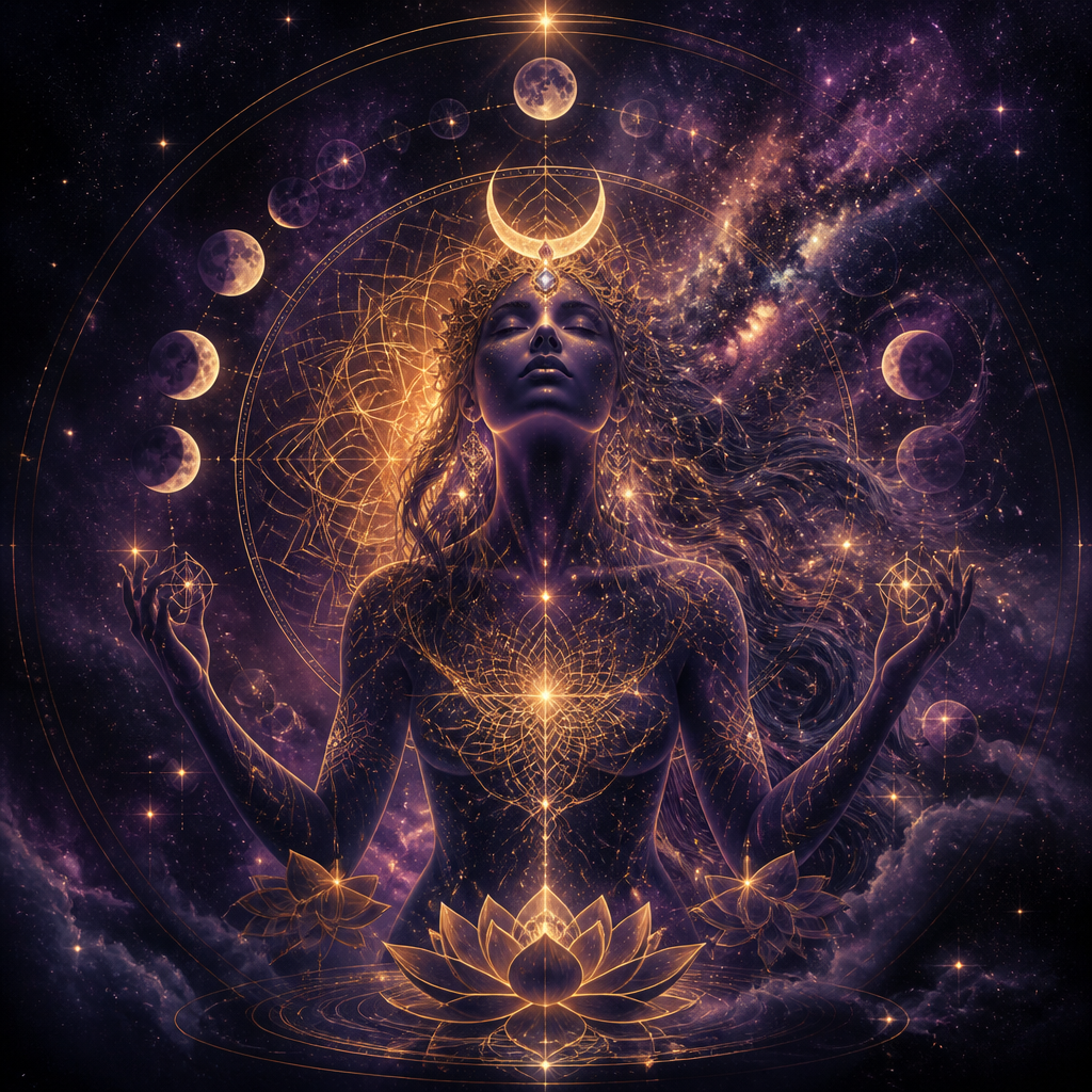 Divine Feminine cosmic goddess artwork